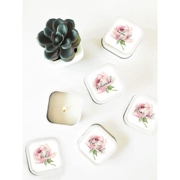 Bridal Party Candles (set of 12) - Spring Rose