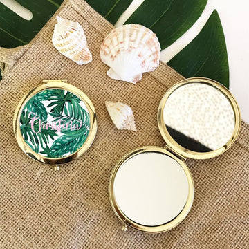 Personalized Palm Leaf Compacts