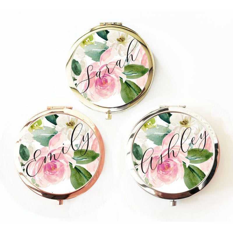 	 Personalized Spring Rose Compacts