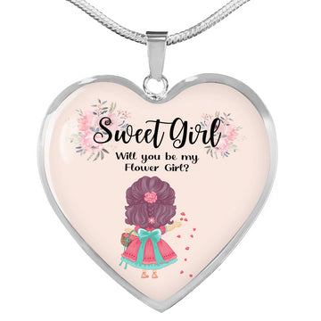 Flower Girl Proposal Keepsake Necklace - Personalize it!